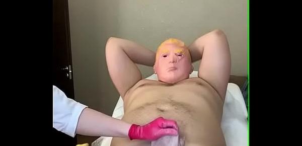 Donald Trump visited Russia to depilate his penis and balls from the best master SugarNadya